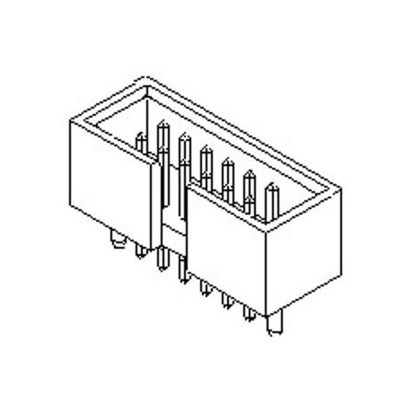 Molex Board Connector, 34 Contact(S), 2 Row(S), Male, Straight, 0.1 Inch Pitch, Solder Terminal, Guide 878343411